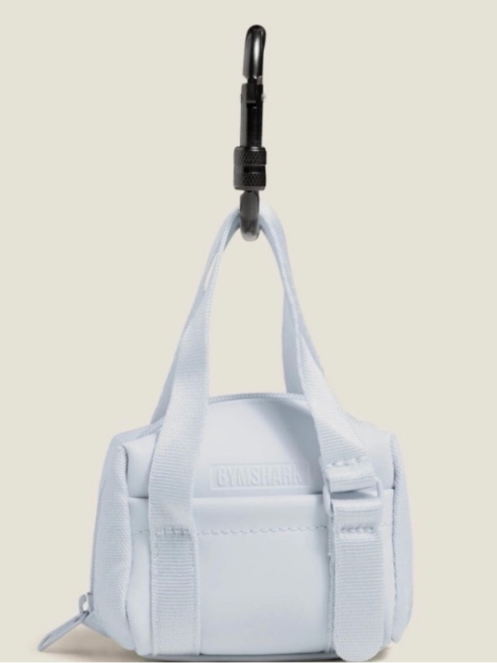 Gymshark Mini Tote Bag in Pale Blue key chain